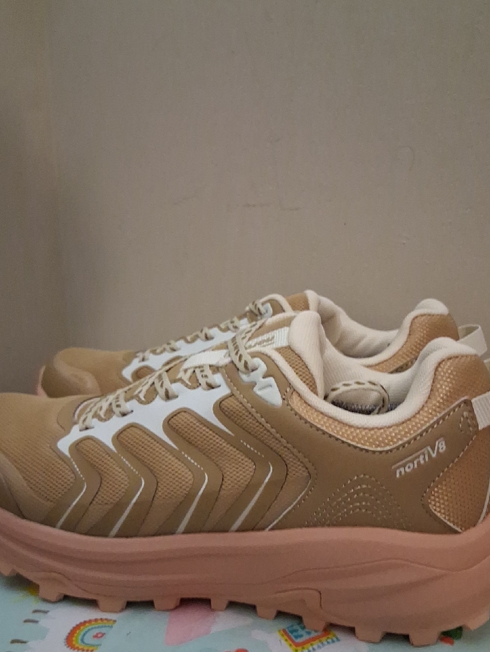 nortiv8 Women's Tan Pink Trail Sneakers